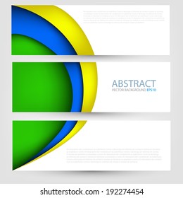 Label paper background green yellow blue dimension overlap for text and message design