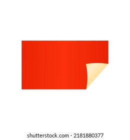 label paper design with various red shapes. sticker paper