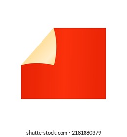label paper design with various red shapes. sticker paper