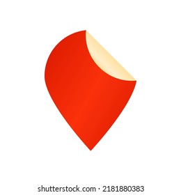 label paper design with various red shapes. sticker paper