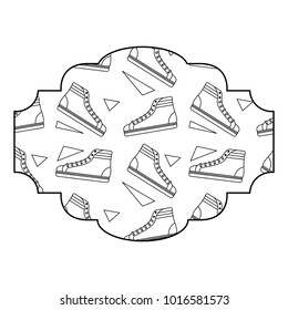 label pattern classic sneakers memphis image