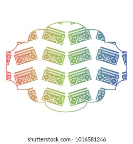 label pattern vintage stereo recorder player