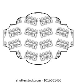 label pattern vintage stereo recorder player