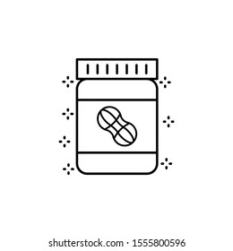 Label peanuts butter icon. Simple line, outline vector of grocery icons for ui and ux, website or mobile application