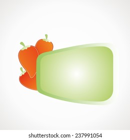 label peppers blank for text, Green vector format.