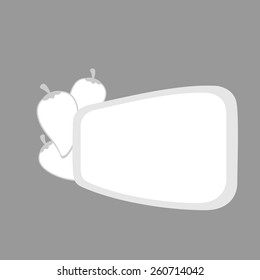 label peppers blank for text, Grey vector format.