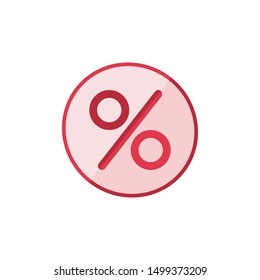Label percent icon. Sale label tag with percentage sign.