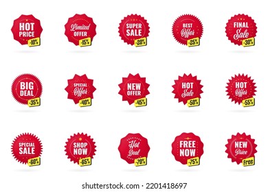 Label percent tag super sale promotion vector. offer sticker