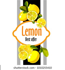 
Label with a picture of a lemon.