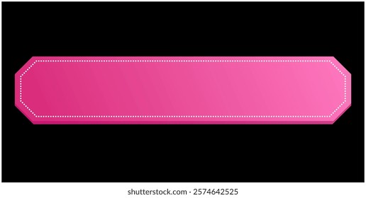 Label Pink Ribbon Button tag banner - sticker sale badge promotion Vector illustration.