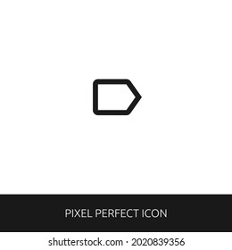 Icono perfecto de Label Pixel para Web, App, Presentation. estilo de esquema modificable. icono simple vectorial eps 10
