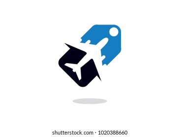 Label Plane Travel Logo Design Template, Element Design, Vector Design