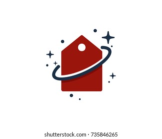 Label Planet Icon Logo Design Element