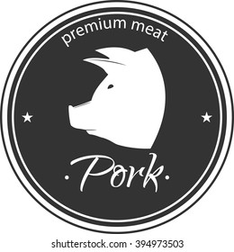 label of pork meat
