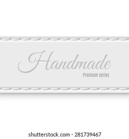 Label premium series of gray fabric handmade