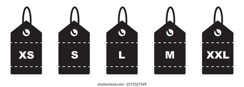 Label Price Tag Icon Pictogram Isolated Vector Set
