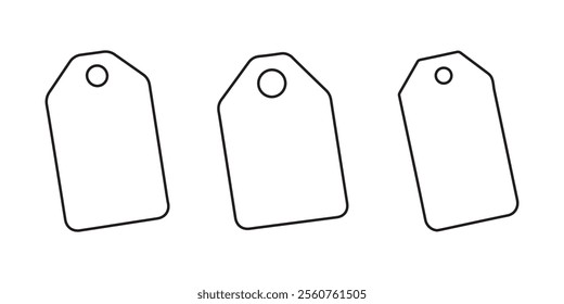 Label Price Tag Icon Set. Price Tag Vector Illustration On White Background