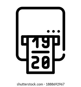 label printer device line icon vector. label printer device sign. isolated contour symbol black illustration