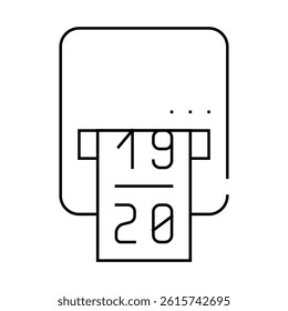 label printer device line icon vector. label printer device sign. isolated contour symbol black illustration