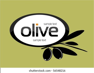 Label for product. Olives