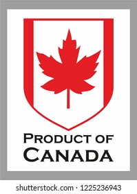 Label for products of Canada. 
