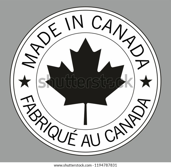 Label Products Made Canada Stock Vector (Royalty Free) 1194787831