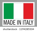 Label for products made in Italy.