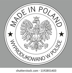 Label for products made in Poland.