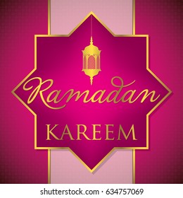 Label Ramadan Kareem (Generous Ramadan) card in vector format.