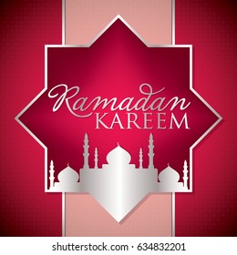 Label Ramadan Kareem (Generous Ramadan) card in vector format.