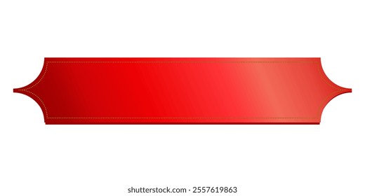 Label Red Ribbon Button tag banner - sticker sale badge promotion Vector illustration.