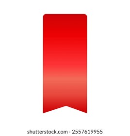 Label Red Ribbon tag banner - sticker sale badge promotion Vector illustration.