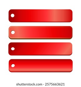 Label Red Ribbon tag banner - sticker sale badge promotion Vector illustration.