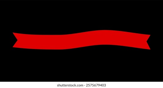 Label Red Ribbon tag banner - sticker sale badge promotion Vector illustration.