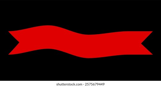 Label Red Ribbon tag banner - sticker sale badge promotion Vector illustration.