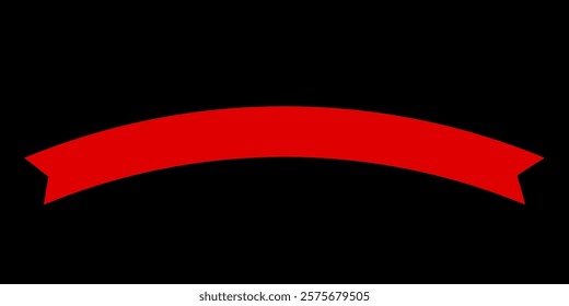 Label Red Ribbon tag banner - sticker sale badge promotion Vector illustration.