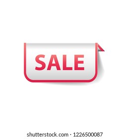 label red sign with tag price banner free vector paper