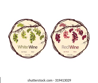 Label for red and white wine