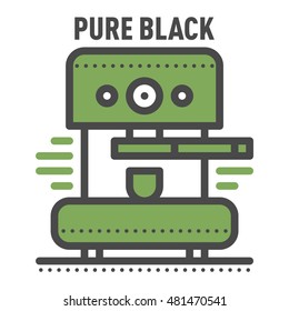 Label for restaurant coffee monogram logo design