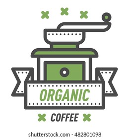 Label for restaurant coffee monogram logo design