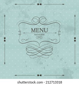 Label for restaurant menu design. Element for design.