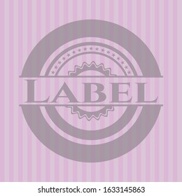 Label retro pink emblem. Vector Illustration. Detailed.