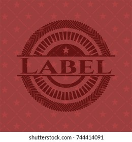 Label retro red emblem
