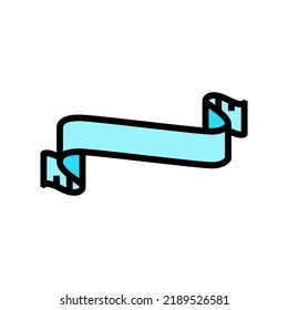 label ribbon banner design color icon vector. label ribbon banner design sign. isolated symbol illustration