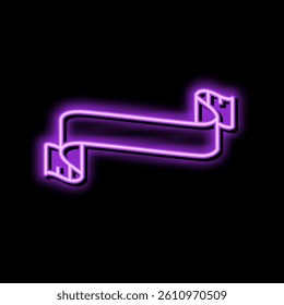 label ribbon banner design neon light sign vector. label ribbon banner design illustration
