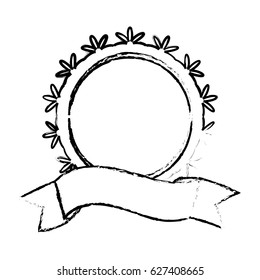 label ribbon decorative sketch