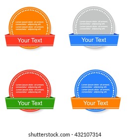 Label with ribbons