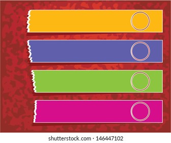  Label Ripped Paper Banner Designs with 4 Options