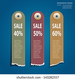 Label Ripped paper design background