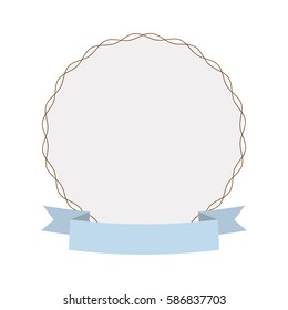 label round decoration ribbon vector illustration eps 10